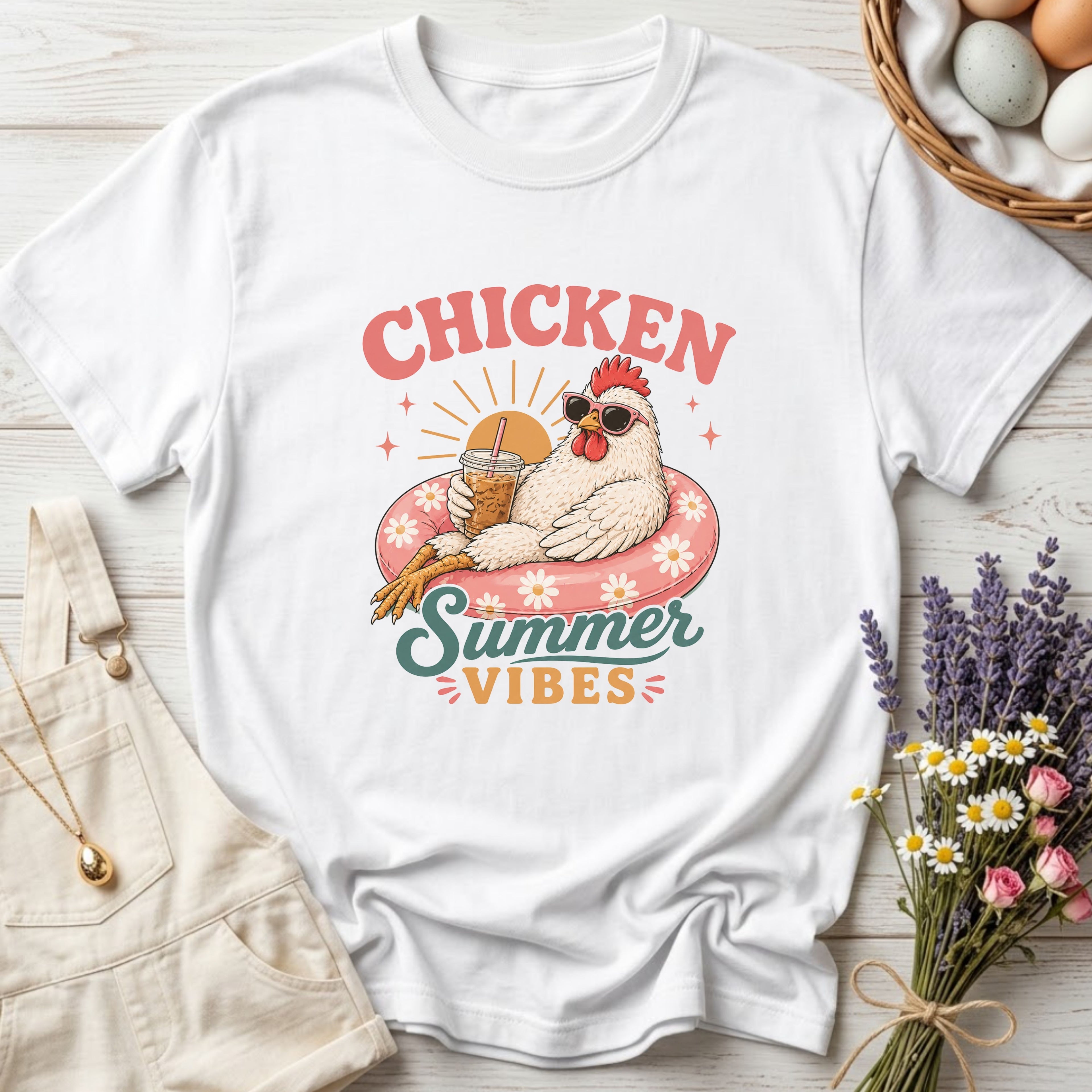 Chicken Summer Vibes Tee