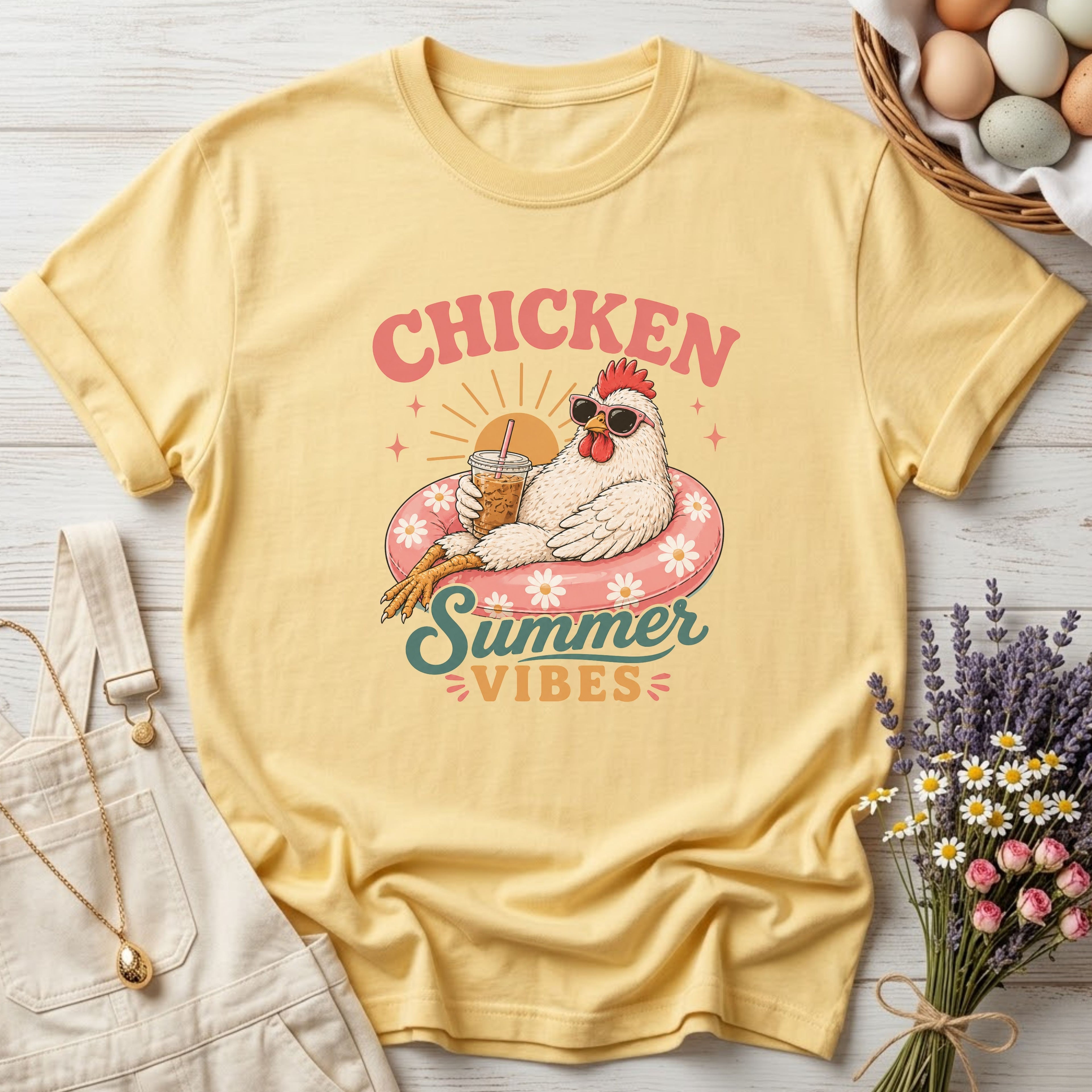 Chicken Summer Vibes Tee